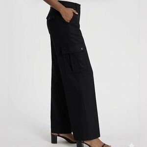 Express Editor Relaxed Mid Rise Cargo Trouser Black Pant 14 38x30.5” NWT $88